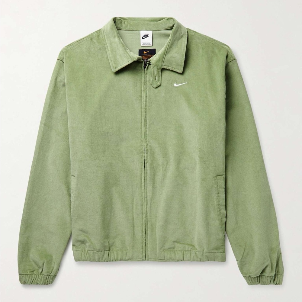 Nike Harrington Cotton-Blend Corduroy Jacket green